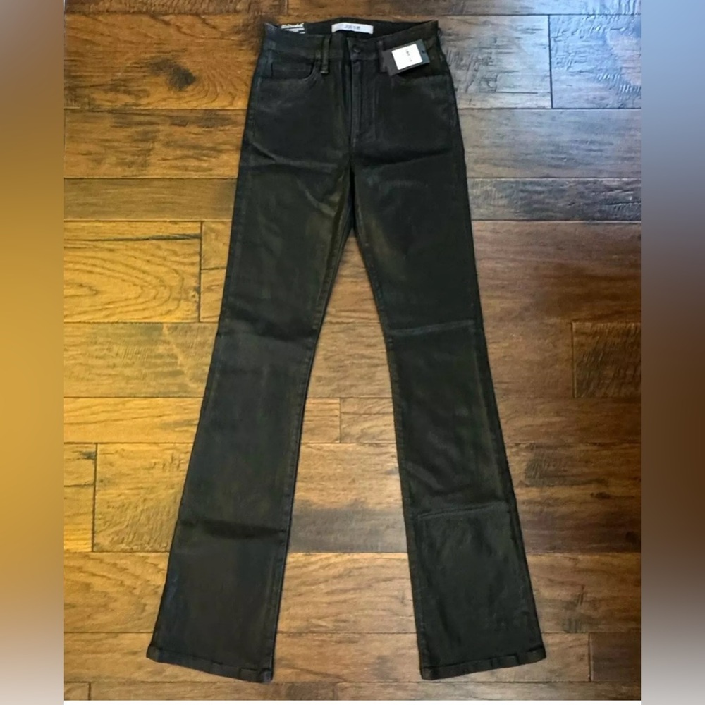 NWT JOE’S Jeans High Rise Bootcut Black Coated Jeans 25